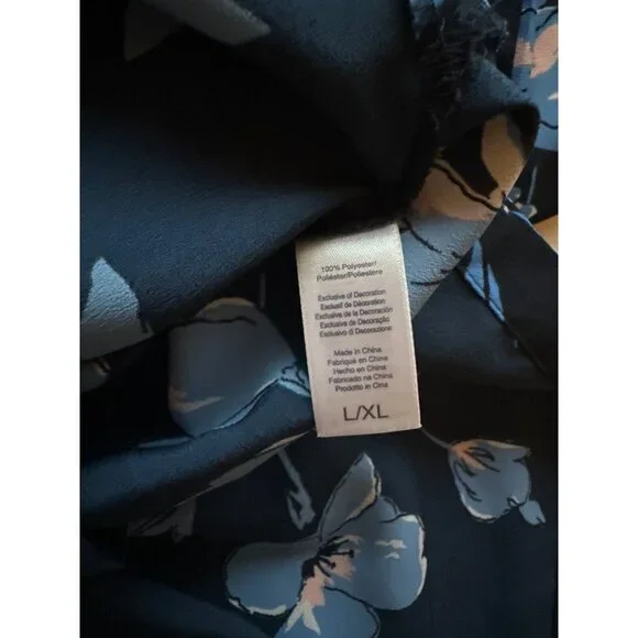 Oscar de la Renta Black and Blue Floral Maxi Dress - Picture 8 of 8